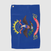 Golf Handtuch mit Flagge von North Dakota (Vorderseite)
