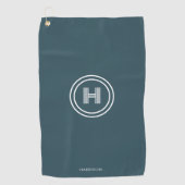 Golf Handtuch | Modernes einfaches Monogramm (Vorderseite)