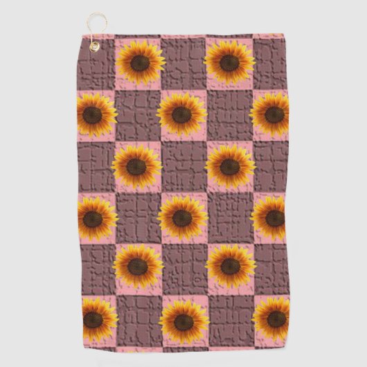 Golf Handtuch Sonnenblume (Vorderseite)