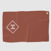 Golf Handtuch | Stylische geometrische Anfangsbuch (Horizontal)