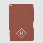 Golf Handtuch | Stylische geometrische Anfangsbuch (Vorderseite)