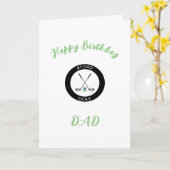 GOLF - Happy Birthday #1 Vater Golf Card Karte (Gelbe Blume)