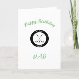 GOLF - Happy Birthday #1 Vater Golf Card Karte
