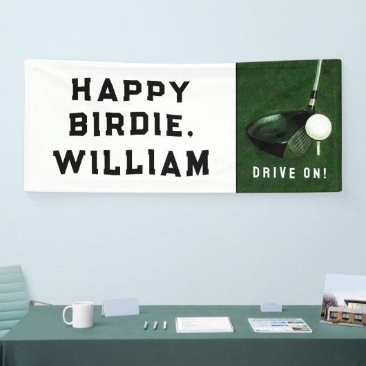 Golf Happy Birthday Banner (Messe)