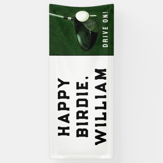 Golf Happy Birthday Banner (Vertikal)