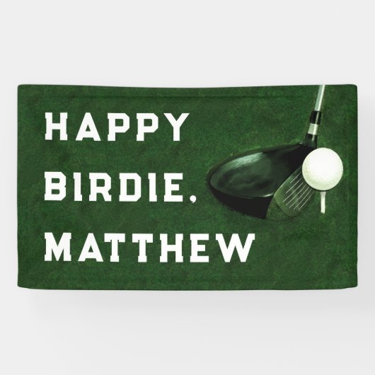 Golf Happy Birthday Banner (Horizontal)