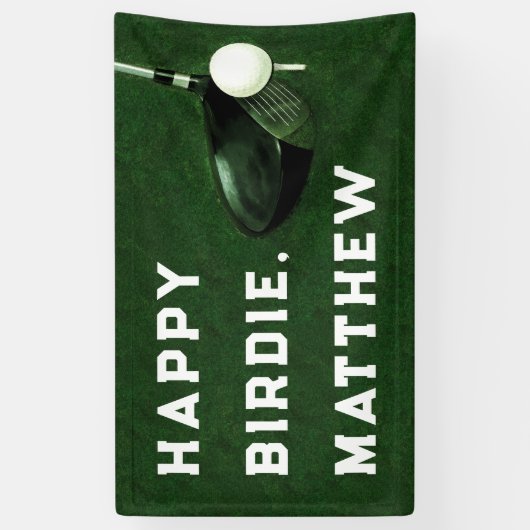 Golf Happy Birthday Banner (Vertikal)
