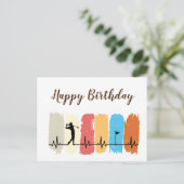 Golf Happy Birthday Golfer Golfing Postkarte (Stehend Vorderseite)