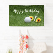 Golf Happy Geburtstag mit Golfball auf Grün Banner (Insitu)