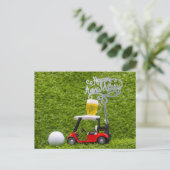 Golf Happy Jubiläum zum Golfer Postkarte (Stehend Vorderseite)