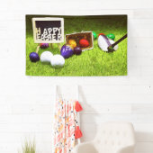 Golf Happy Oster mit Golfball und Eiern Banner (Insitu)