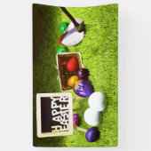 Golf Happy Oster mit Golfball und Eiern Banner (Vertikal)