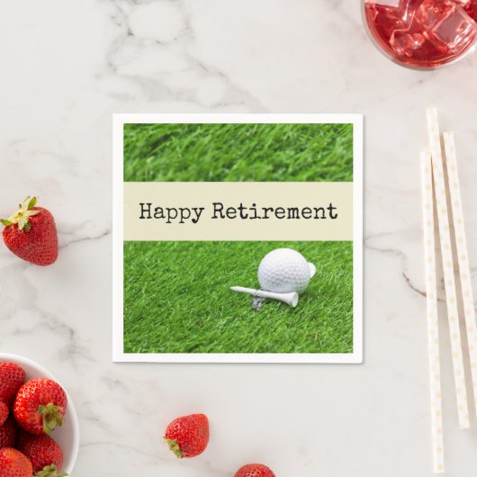 Golf Happy Pension mit Golf Ball und Tee Serviette (Beispiel)