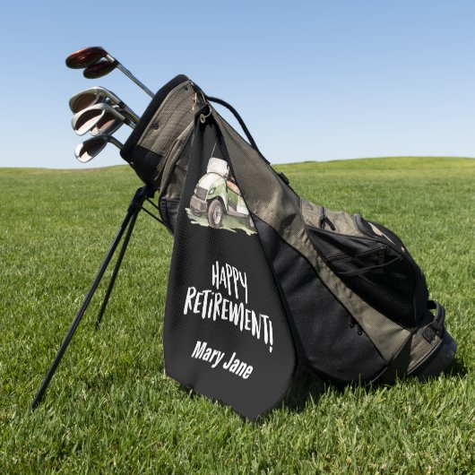 Golf Happy Rente für Golfer Golfhandtuch (Gras)