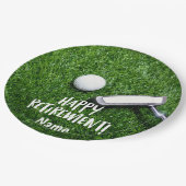 Golf Happy Rente Hallo Pension für Golfer Pappteller (Schrägansicht)