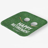 Golf Happy Rente im grünen Hintergrund Pappteller (Gewinkelt)