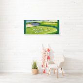 Golf Happy Rente mit Golfball auf Grün Banner (Insitu)