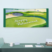 Golf Happy Rente mit Golfball auf Grün Banner (Messe)
