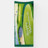 Golf Happy Rente mit Golfball auf Grün Banner (Vertikal)