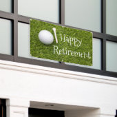 Golf Happy Rente mit Golfbälle auf grünem Ban Banner (Äußeres Gebäude)