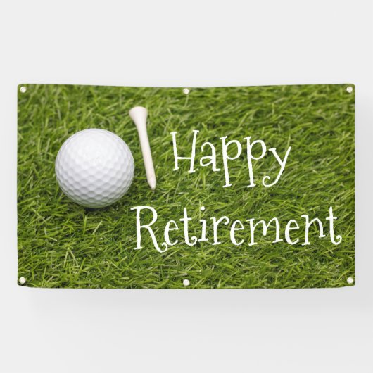 Golf Happy Rente mit Golfbälle auf grünem Ban Banner (Horizontal)