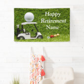 Golf-Happy-Rente mit Golfwagen und Ball Banner (Insitu)