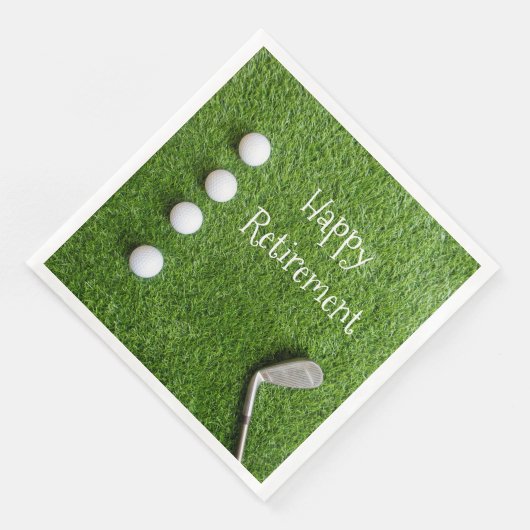 Golf Happy Rente zum Golfer mit Golfball Serviette (Ecke)