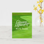 Golf Happy Rente zum Golfer mit grünem Gras Karte (Gelbe Blume)