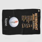 Golf Happy Retirement für Golfer Golf Handtuch (Horizontal)