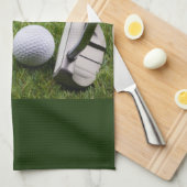 Golf Happy Retirement Golf Ball und Putter Golf Geschirrtuch (Viertel Falte)