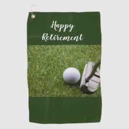 Golf Happy Retirement Golf Ball und Putter Golfhandtuch