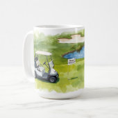 Golf Happy Retirement Golf zum Thema Golfer Kaffeetasse (Vorderseite Links)