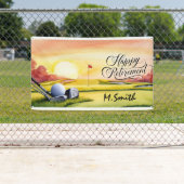 Golf Happy Retirement Golfplatz und Golfer Name Banner (Insitu)