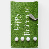 Golf Happy Retirement mit Golfbälle auf Grün Banner (Vertikal)