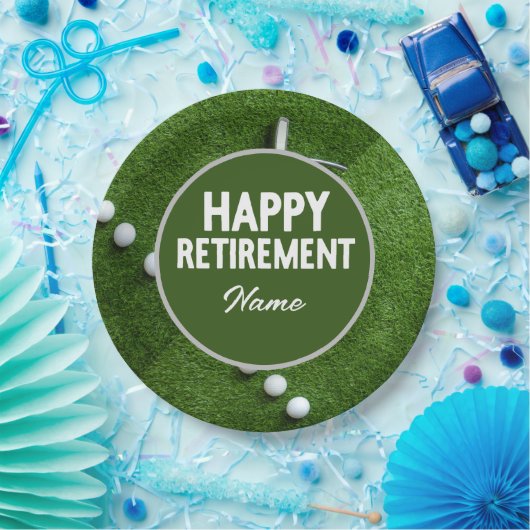 Golf Happy Retirement Pappteller (Party)