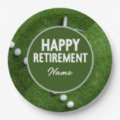 Golf Happy Retirement Pappteller (Vorderseite)