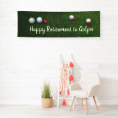 Golf Happy-Ruhestand-Golfball mit Liebe auf Grün Banner (Insitu)