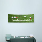 Golf Happy-Ruhestand-Golfball mit Liebe auf Grün Banner (Messeveranstaltung)