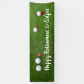 Golf Happy-Ruhestand-Golfball mit Liebe auf Grün Banner (Vertikal)