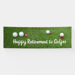 Golf Happy-Ruhestand-Golfball mit Liebe auf Grün Banner