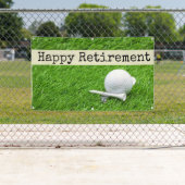 Golf Happy Ruhestand mit Golfball und Abschlag Banner (Insitu)