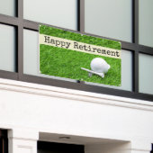 Golf Happy Ruhestand mit Golfball und Abschlag Banner (Äußeres Gebäude)