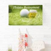 Golf-Happy-Ruhestand mit Golfball und Bier  Banner (Insitu)