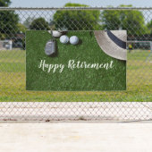 Golf-Happy-Ruhestand mit Golfball und Putter-ba Banner (Insitu)
