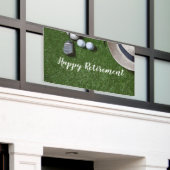 Golf-Happy-Ruhestand mit Golfball und Putter-ba Banner (Äußeres Gebäude)
