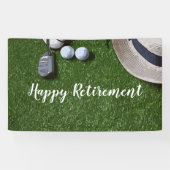 Golf-Happy-Ruhestand mit Golfball und Putter-ba Banner (Horizontal)