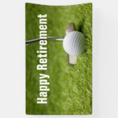 Golf-Happy-Ruhestand mit Golfball und Putter-ba Banner (Vertikal)