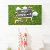 Golf Happy-Ruhestand mit Golfball und Tee Banner (Insitu)
