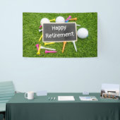 Golf Happy-Ruhestand mit Golfball und Tee Banner (Messeveranstaltung)