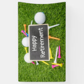 Golf Happy-Ruhestand mit Golfball und Tee Banner (Vertikal)
